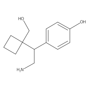 4-{2-Amino-1-[1-(hydroxymethyl)cyclobutyl]ethyl}phenol结构式