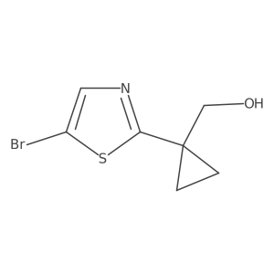 [1-(5-Bromo-1,3-thiazol-2-yl)cyclopropyl]methanol Structure