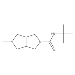 N-(tert-butyl)-5-methylhexahydropyrrolo[3,4-c]pyrrole-2(1H)-carboxamide结构式