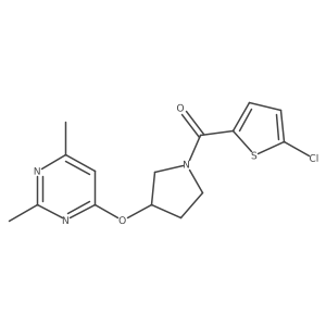 4-{[1-(5-Chlorothiophene-2-carbonyl)pyrrolidin-3-yl]oxy}-2,6-dimethylpyrimidine Structure