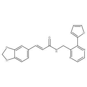 (E)-3-(benzo[d][1,3]dioxol-5-yl)-N-((3-(furan-2-yl)pyrazin-2-yl)methyl)acrylamide Structure