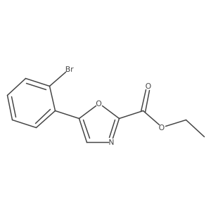 Ethyl 5-(2-bromophenyl)oxazole-2-carboxylate结构式