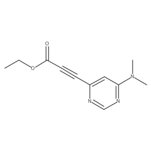 Ethyl 3-[6-(dimethylamino)pyrimidin-4-yl]prop-2-ynoate结构式