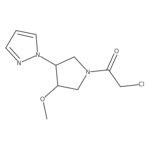 2-chloro-1-(3-methoxy-4-(1H-pyrazol-1-yl)pyrrolidin-1-yl)ethan-1-one Structure