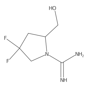 4,4-Difluoro-2-(hydroxymethyl)pyrrolidine-1-carboximidamide Structure