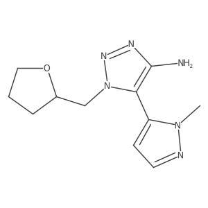 5-(1-methyl-1H-pyrazol-5-yl)-1-[(oxolan-2-yl)methyl]-1H-1,2,3-triazol-4-amine结构式