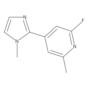 2-fluoro-6-methyl-4-(1-methyl-1H-imidazol-2-yl)pyridine结构式