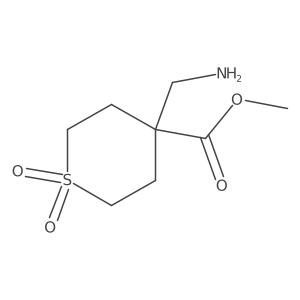 Methyl 4-(aminomethyl)-1,1-dioxo-1lambda6-thiane-4-carboxylate结构式