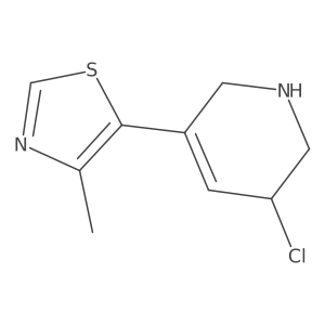 3-Chloro-5-(4-methyl-1,3-thiazol-5-yl)-1,2,3,6-tetrahydropyridine结构式