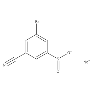 Sodium 3-bromo-5-cyanobenzene-1-sulfinate结构式
