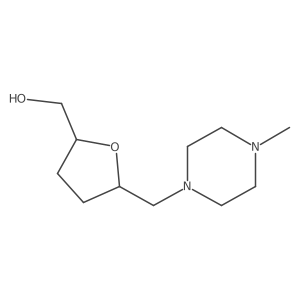 rac-[(2R,5S)-5-[(4-methylpiperazin-1-yl)methyl]oxolan-2-yl]methanol结构式