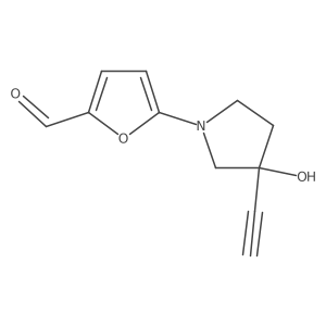 5-(3-Ethynyl-3-hydroxypyrrolidin-1-yl)furan-2-carbaldehyde Structure