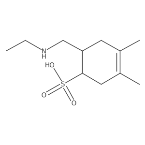 6-[(Ethylamino)methyl]-3,4-dimethylcyclohex-3-ene-1-sulfonic acid结构式