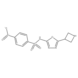 N-[5-(azetidin-3-yl)-1,3,4-oxadiazol-2-yl]-4-nitrobenzene-1-sulfonamide Structure