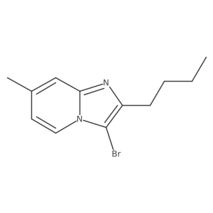 3-Bromo-2-butyl-7-methylimidazo[1,2-a]pyridine结构式