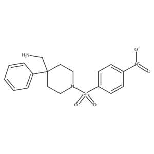 1-[1-(4-Nitrobenzenesulfonyl)-4-phenylpiperidin-4-yl]methanamine Structure