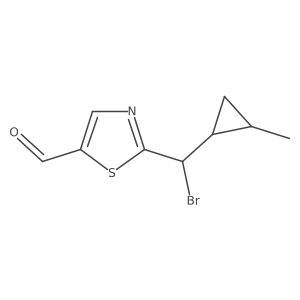 2-[Bromo(2-methylcyclopropyl)methyl]-1,3-thiazole-5-carbaldehyde结构式
