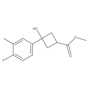 Methyl (1s,3s)-3-(4-fluoro-3-methylphenyl)-3-hydroxycyclobutane-1-carboxylate Structure