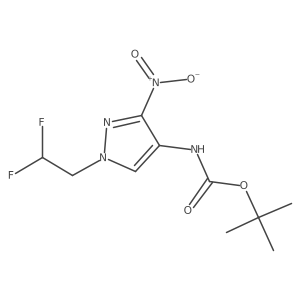 tert-Butyl (1-(2,2-difluoroethyl)-3-nitro-1H-pyrazol-4-yl)carbamate结构式
