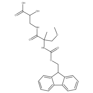 (2S)-3-[2-({[(9H-fluoren-9-yl)methoxy]carbonyl}amino)-2-(methoxymethyl)propanamido]-2-hydroxypropanoic acid Structure