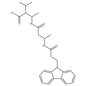 3-[(3R)-3-({[(9H-fluoren-9-yl)methoxy]carbonyl}amino)butanamido]-2-(propan-2-yl)butanoic acid Structure