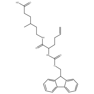 6-[2-({[(9H-fluoren-9-yl)methoxy]carbonyl}amino)hex-5-enamido]-4-methylhexanoic acid结构式