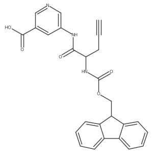 5-[2-({[(9H-fluoren-9-yl)methoxy]carbonyl}amino)pent-4-ynamido]pyridine-3-carboxylic acid Structure