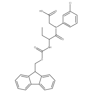 2-[N-(3-chlorophenyl)-2-({[(9H-fluoren-9-yl)methoxy]carbonyl}amino)butanamido]acetic acid结构式