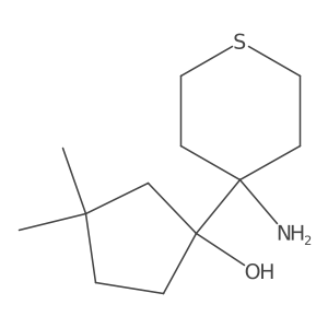 1-(4-Aminothian-4-yl)-3,3-dimethylcyclopentan-1-ol Structure