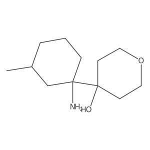 4-(1-Amino-3-methylcyclohexyl)oxan-4-ol结构式