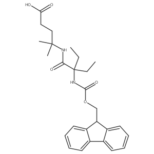 4-[2-ethyl-2-({[(9H-fluoren-9-yl)methoxy]carbonyl}amino)butanamido]-4-methylpentanoic acid结构式