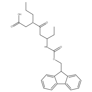 2-[3-({[(9H-fluoren-9-yl)methoxy]carbonyl}amino)-N-propylpentanamido]acetic acid结构式