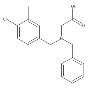 2-{Benzyl[(4-chloro-3-methylphenyl)methyl]amino}acetic acid结构式