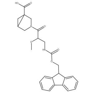 3-[3-({[(9H-fluoren-9-yl)methoxy]carbonyl}amino)-2-methoxypropanoyl]-3-azabicyclo[3.1.0]hexane-1-carboxylic acid结构式