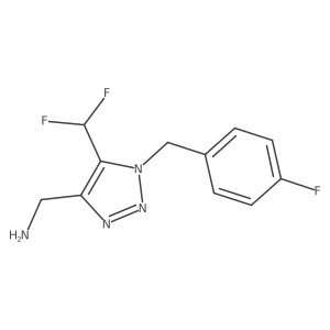 [5-(difluoromethyl)-1-[(4-fluorophenyl)methyl]-1H-1,2,3-triazol-4-yl]methanamine结构式