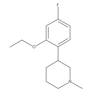 3-(2-Ethoxy-4-fluorophenyl)-1-methylpiperidine结构式