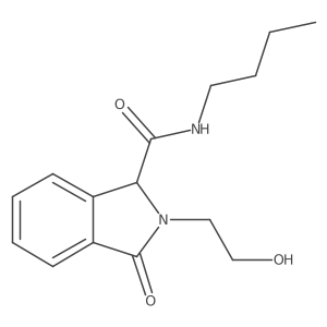 n-Butyl-2-(2-hydroxyethyl)-3-oxoisoindoline-1-carboxamide结构式
