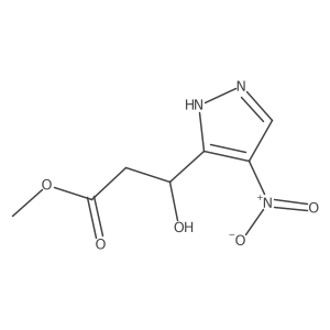 methyl (3S)-3-hydroxy-3-(4-nitro-1H-pyrazol-3-yl)propanoate结构式