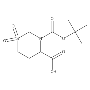 3-[(Tert-butoxy)carbonyl]-1,1-dioxo-1lambda6,3-thiazinane-4-carboxylic acid结构式