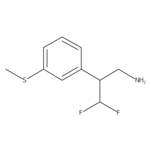 3,3-Difluoro-2-[3-(methylsulfanyl)phenyl]propan-1-amine Structure