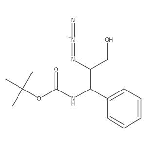 tert-butyl N-(2-azido-3-hydroxy-1-phenylpropyl)carbamate结构式