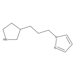 1-[3-(pyrrolidin-3-yl)propyl]-1H-pyrazole结构式