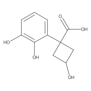 1-(2,3-Dihydroxyphenyl)-3-hydroxycyclobutane-1-carboxylic acid结构式