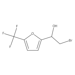 2-Bromo-1-[5-(trifluoromethyl)furan-2-yl]ethan-1-ol结构式