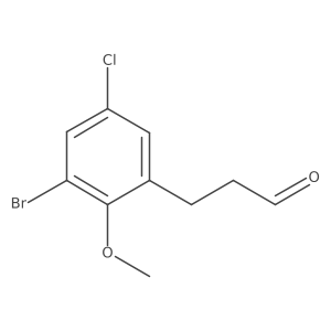 3-(3-Bromo-5-chloro-2-methoxyphenyl)propanal结构式