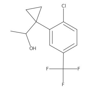 1-{1-[2-Chloro-5-(trifluoromethyl)phenyl]cyclopropyl}ethan-1-ol结构式