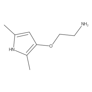 2-[(2,5-dimethyl-1H-pyrrol-3-yl)oxy]ethan-1-amine结构式