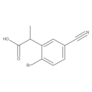 2-(2-Bromo-5-cyanophenyl)propanoic acid Structure