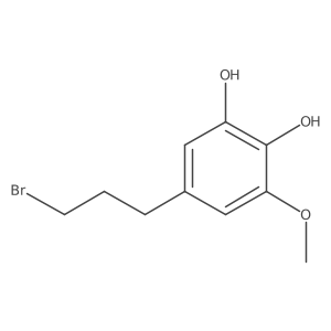 5-(3-Bromopropyl)-3-methoxybenzene-1,2-diol结构式