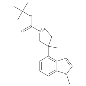 tert-butyl N-[3-amino-2-methyl-2-(1-methyl-1H-indol-4-yl)propyl]carbamate Structure